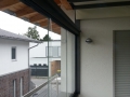 Pergotex-Anschluss an der Hauswand